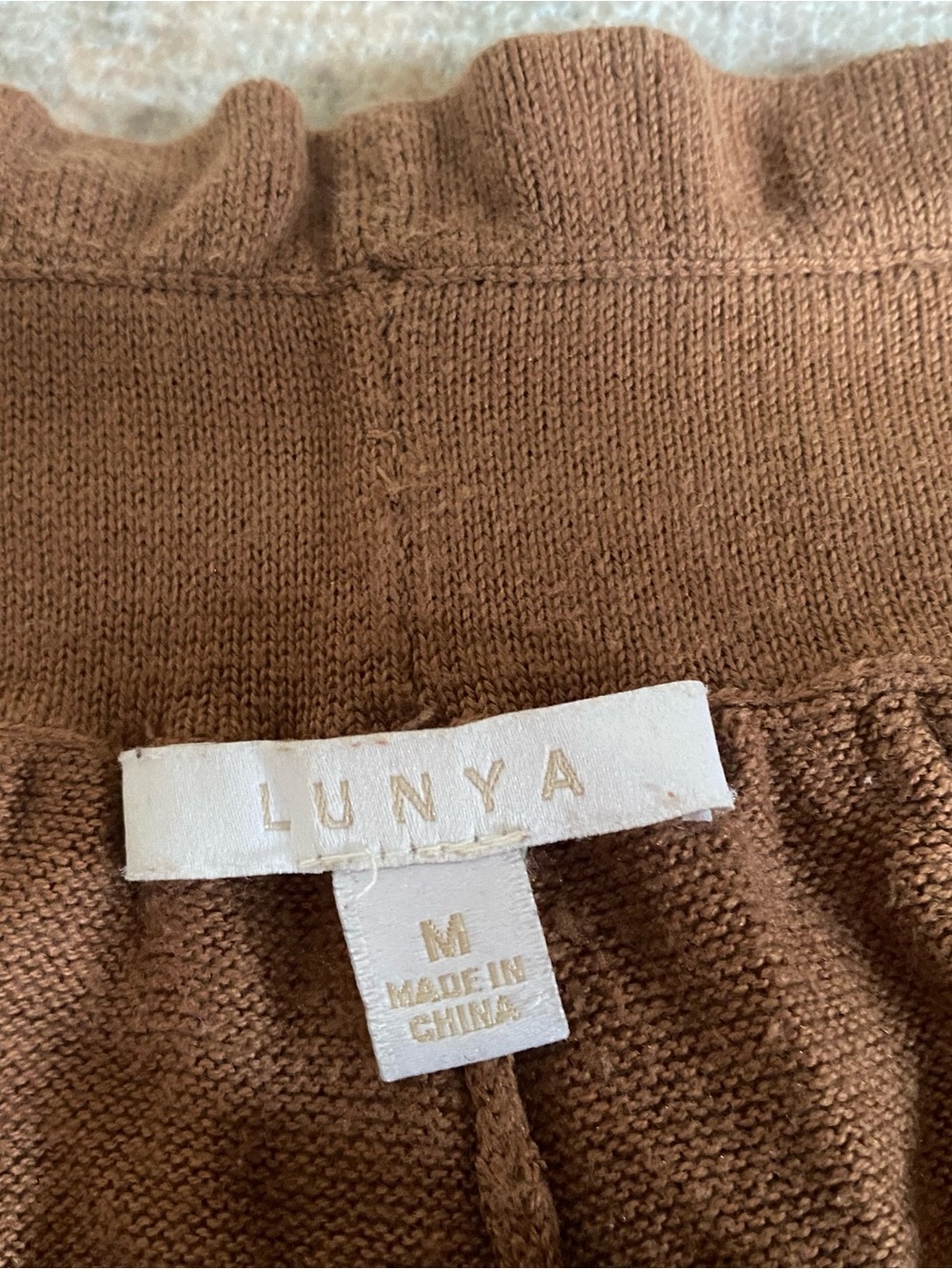 LUNYA Cotton Silk Wide-Legged Lounge Pants in Walnut - Picture 7 of 7